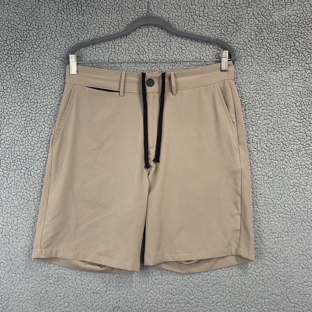Aviator Nation Mens Shorts 32 Beige Flex Drawstring 9" inseam Made in California
